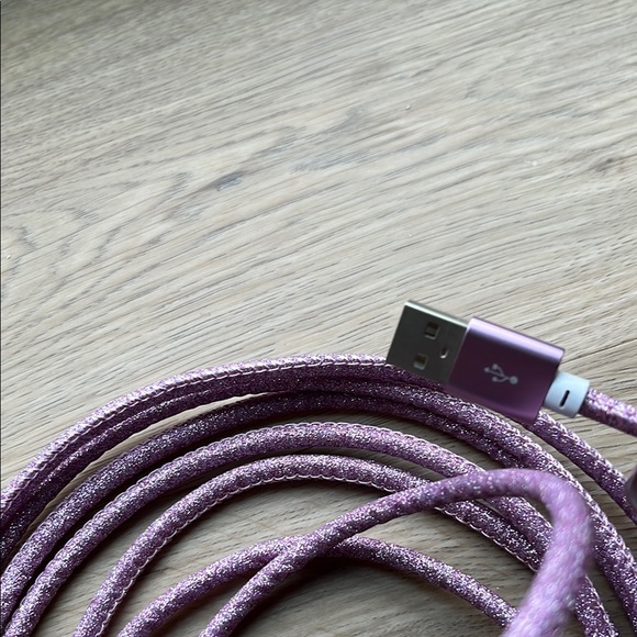 Sarina 10ft Pink/Purple USB Charging Cable IPhone Charger - Picture 4 of 11